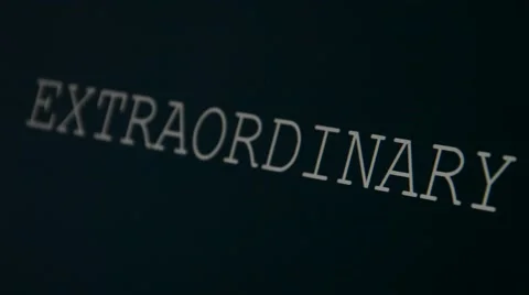 Typing word extraordinary Stock Footage 45901668