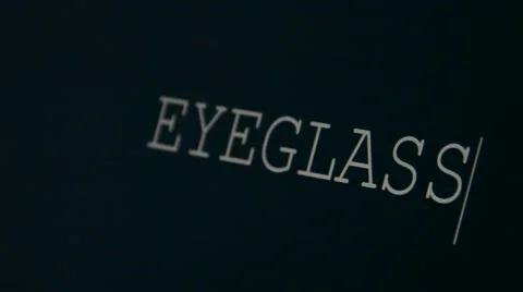 Typing word eyeglass Stock Footage 45901676