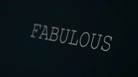 Typing word fabulous Stock Footage 45901691