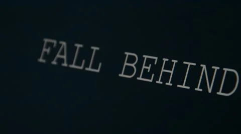 Typing word fall behind Stock Footage 45901779