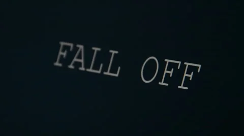 Typing word fall off Stock Footage 45901777