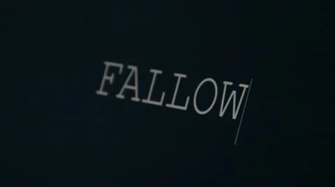 Typing word fallow Stock Footage 45901774