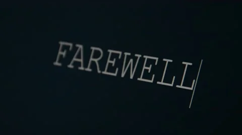 Typing word farewell Stock Footage 45901817