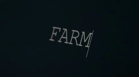 Typing word farm Stock Footage 45901814