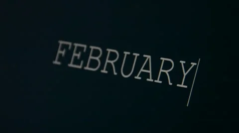 Typing word February Stock Footage 45901954