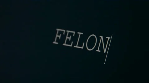 Typing word felon Stock Footage 45901968