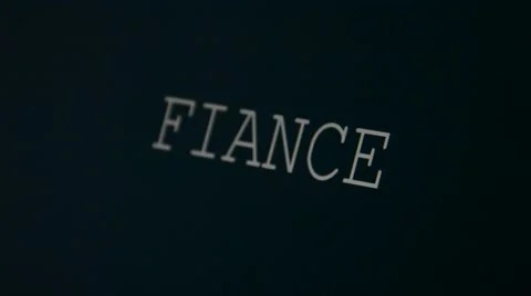 Typing word fiance Stock Footage 45902960