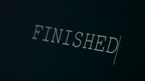 Typing word finished Stock Footage 45903073