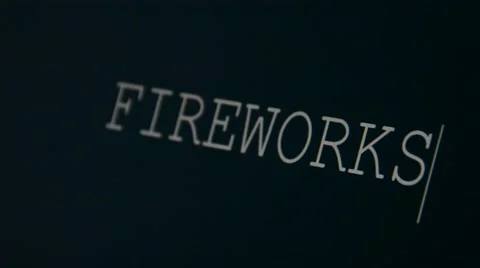 Typing word fireworks Video stock 45903096