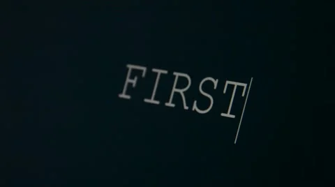 Typing word first Stock Footage 45903095