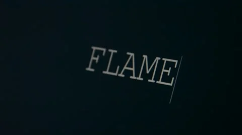 Typing word flame Stock Footage 45903130
