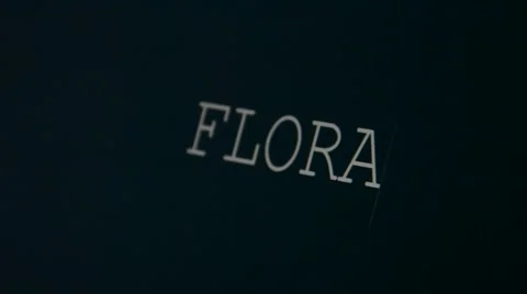 Typing word flora Stock Footage 45903183