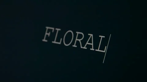 Typing word floral Video stock 45903186