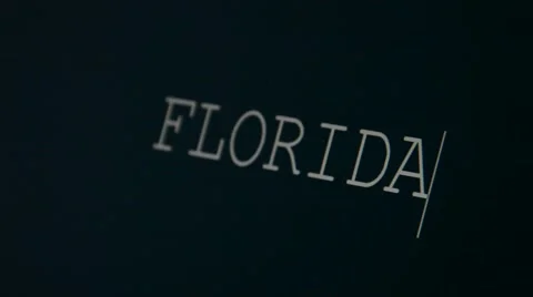 Typing word Florida Stock Footage 45903193