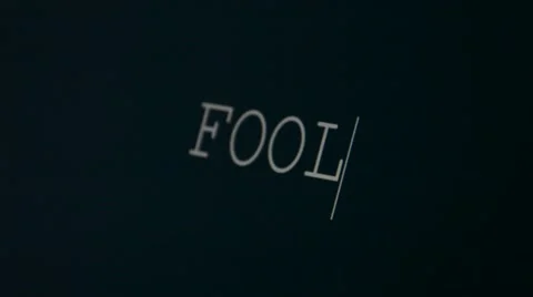 Typing word fool Video stock 45903256