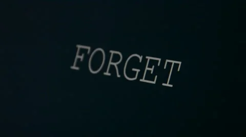 Typing word forget Video stock 45903263
