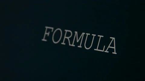Typing word formula Stock Footage 45903290