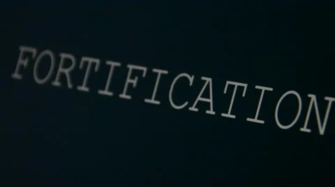 Typing word fortification Stock Footage 45903303