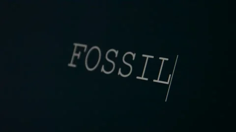 Typing word fossil Stock Footage 45903307