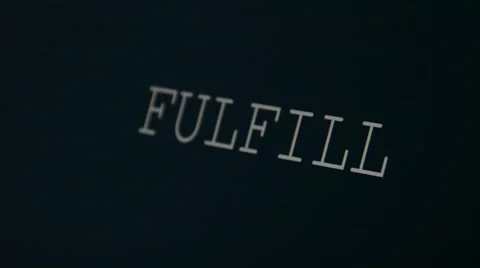 Typing word fulfill Stock Footage 45903386
