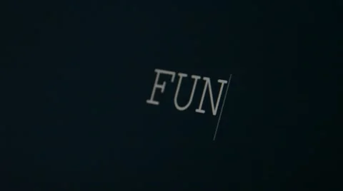 Typing word fun Stock Footage 45903385
