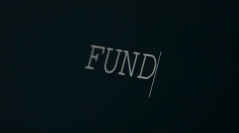 Typing word fund Stock Footage 45903397