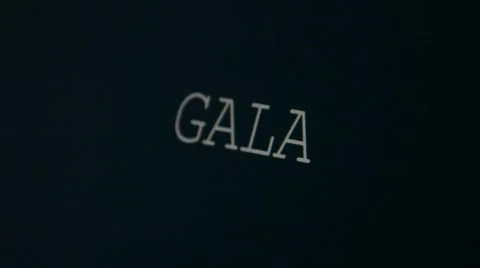 Typing word gala Video stock 45903467