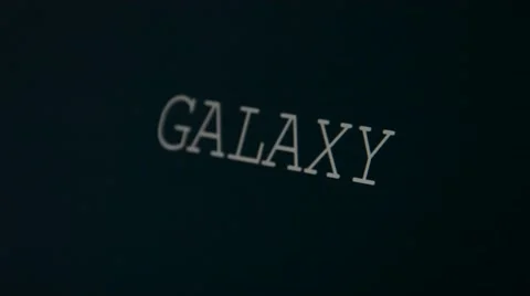 Typing word galaxy Stock Footage 45903452