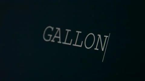 Typing word gallon Stock Footage 45903456