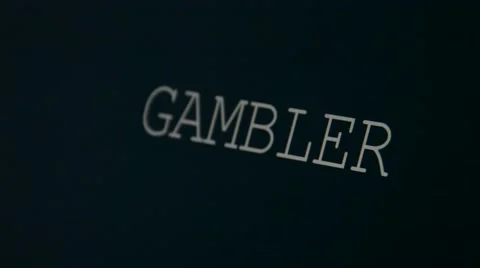Typing word gambler Stock Footage 45903490