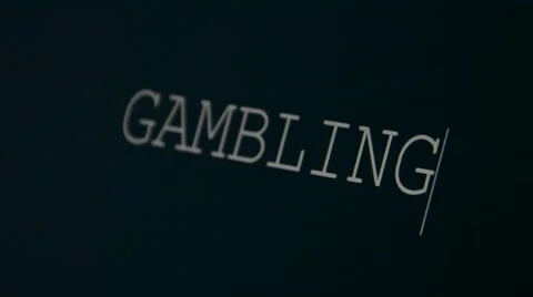 Typing word gambling Stock Footage 45903477
