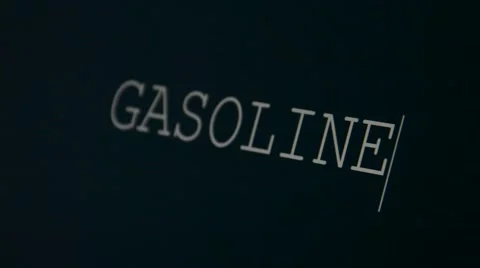 Typing word gasoline Stock Footage 45903516