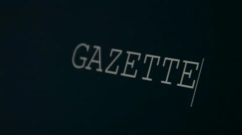 Typing word gazette Stock Footage 45903527