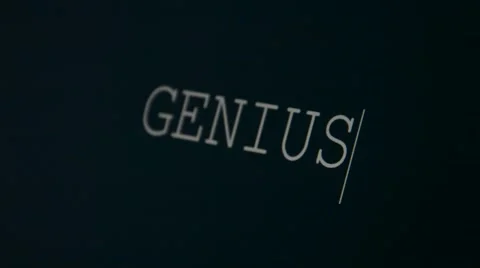 Typing word genius Video stock 45903618