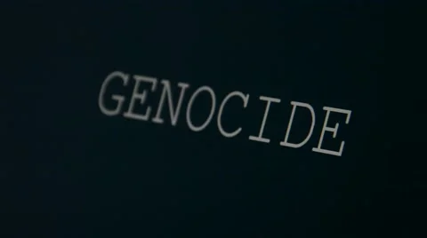 Typing word genocide Stock Footage 45903621