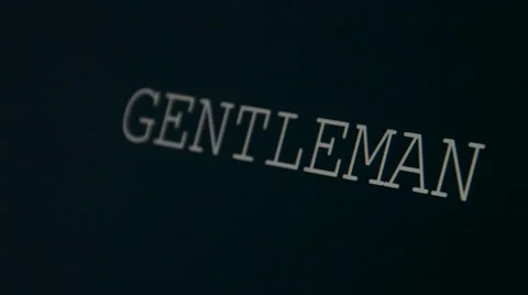 Typing word gentleman Stock Footage 45903635