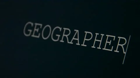 Typing word geographer Stock Footage 45903638
