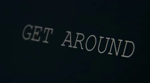Typing word get around Stock Footage 45900286