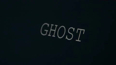 Typing word ghost Stock Footage 45900288