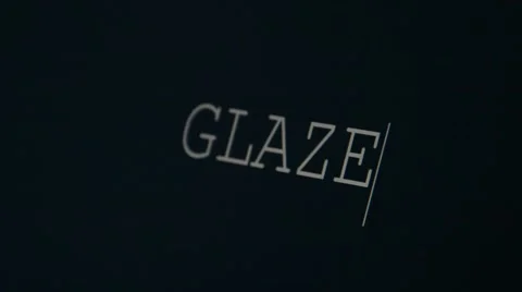 Typing word glaze Stock Footage 45900389