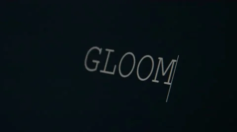 Typing word gloom Stock Footage 45900348