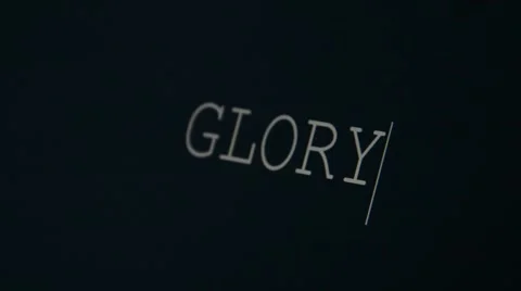 Typing word glory Stock Footage 45900346
