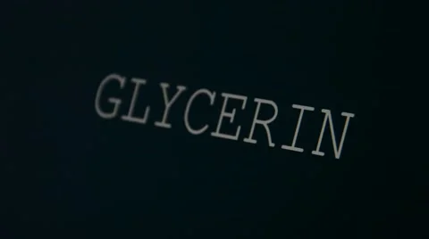 Typing word glycerin Stock Footage 45900366