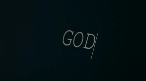 Typing word God Stock Footage 45900375