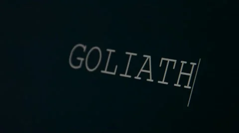 Typing word Goliath Stock Footage 45900436