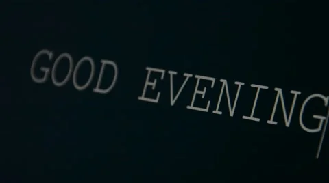 Typing word good evening Stock Footage 45900431
