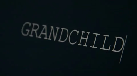Typing word grandchild Stock Footage 45900620