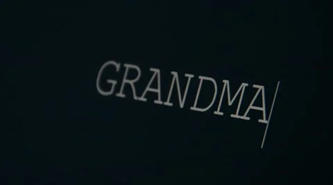Typing word grandma Stock Footage 45900622