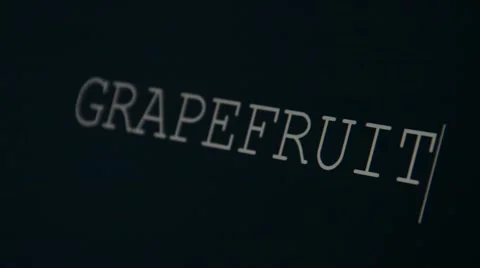 Typing word grapefruit Stock Footage 45900633