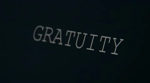 Typing word gratuity Stock Footage 45900648